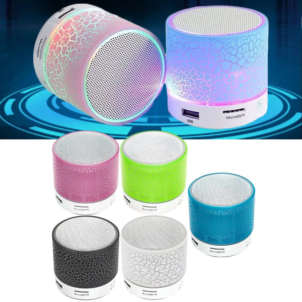 Durable Bluetooth Mini Speaker Wireless Speaker Colorful LED TF Card USB Subwoofer Portable MP3 Music Sound Column For PC Phone